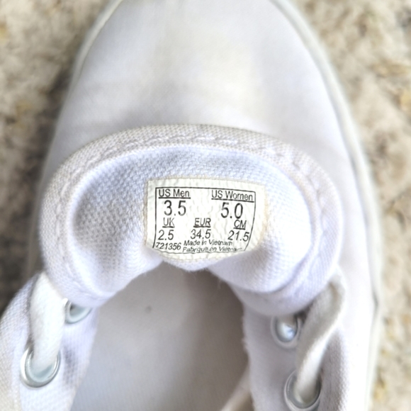 Vans Authentic Classic Low-Top Sneakers - White - Men's 3.5, Women's 5 - Picture 10 of 10